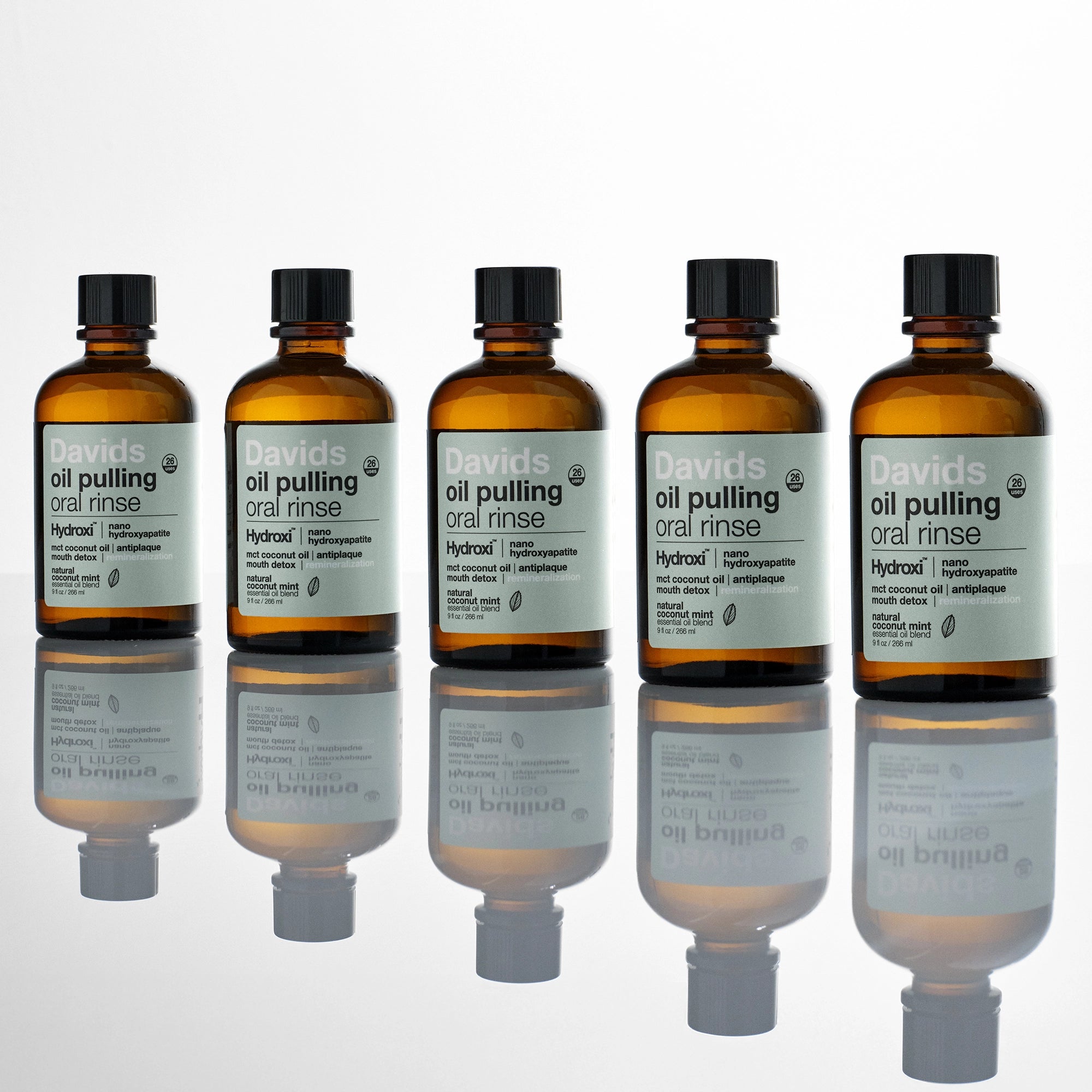 Davids Hydroxi™ oil pulling oral rinse w/ nano hydroxyapatite / 9oz