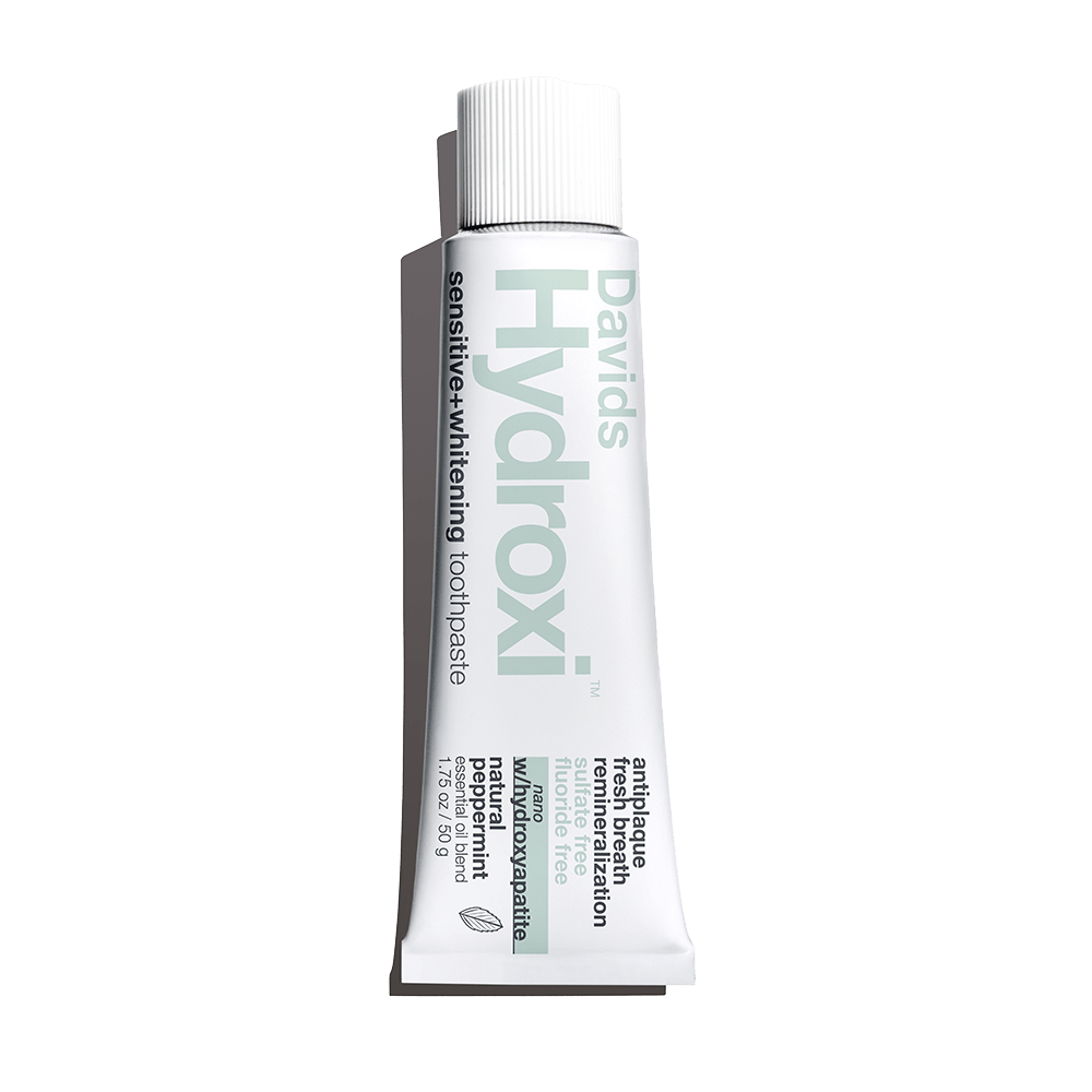 Davids Hydroxi™ travel size premium toothpaste / sensitive+whitening nano-hydroxyapatite / peppermint / 1.75 oz