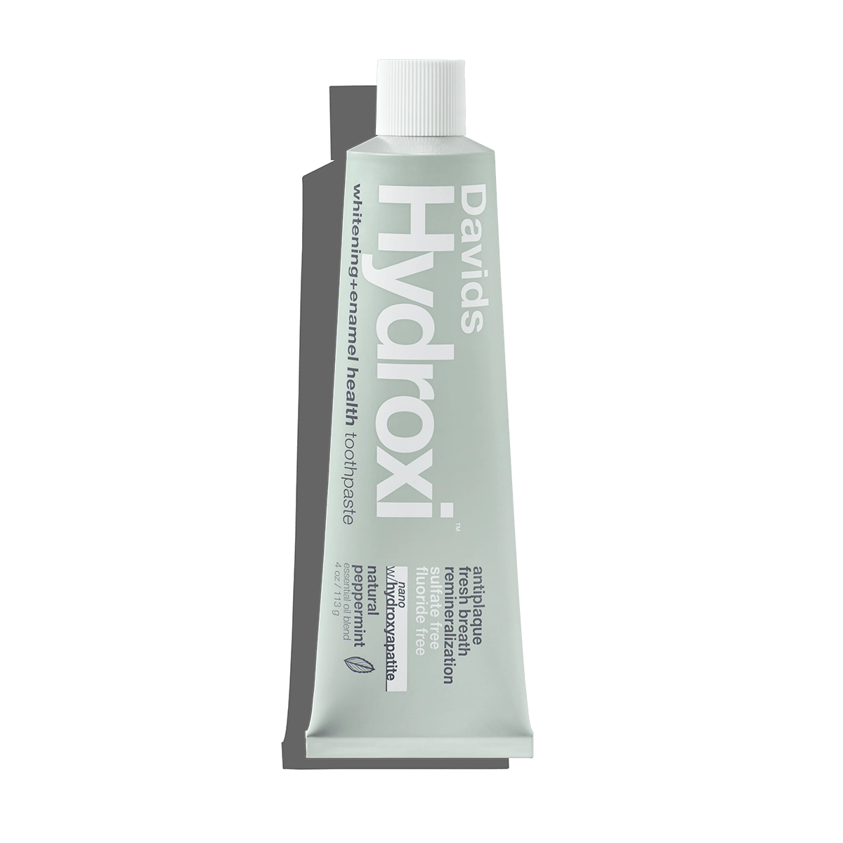 Tube of Davids Hydroxi whitening enamel health toothpaste with nano hydroxyapatite