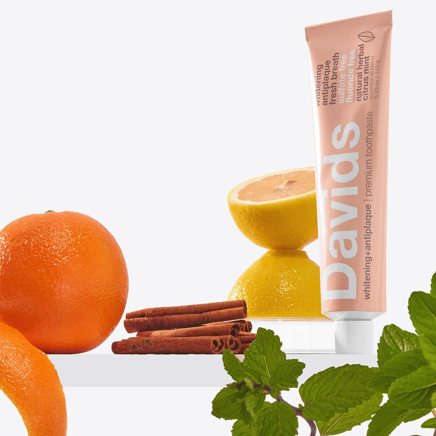 Davids premium toothpaste / herbal citrus peppermint