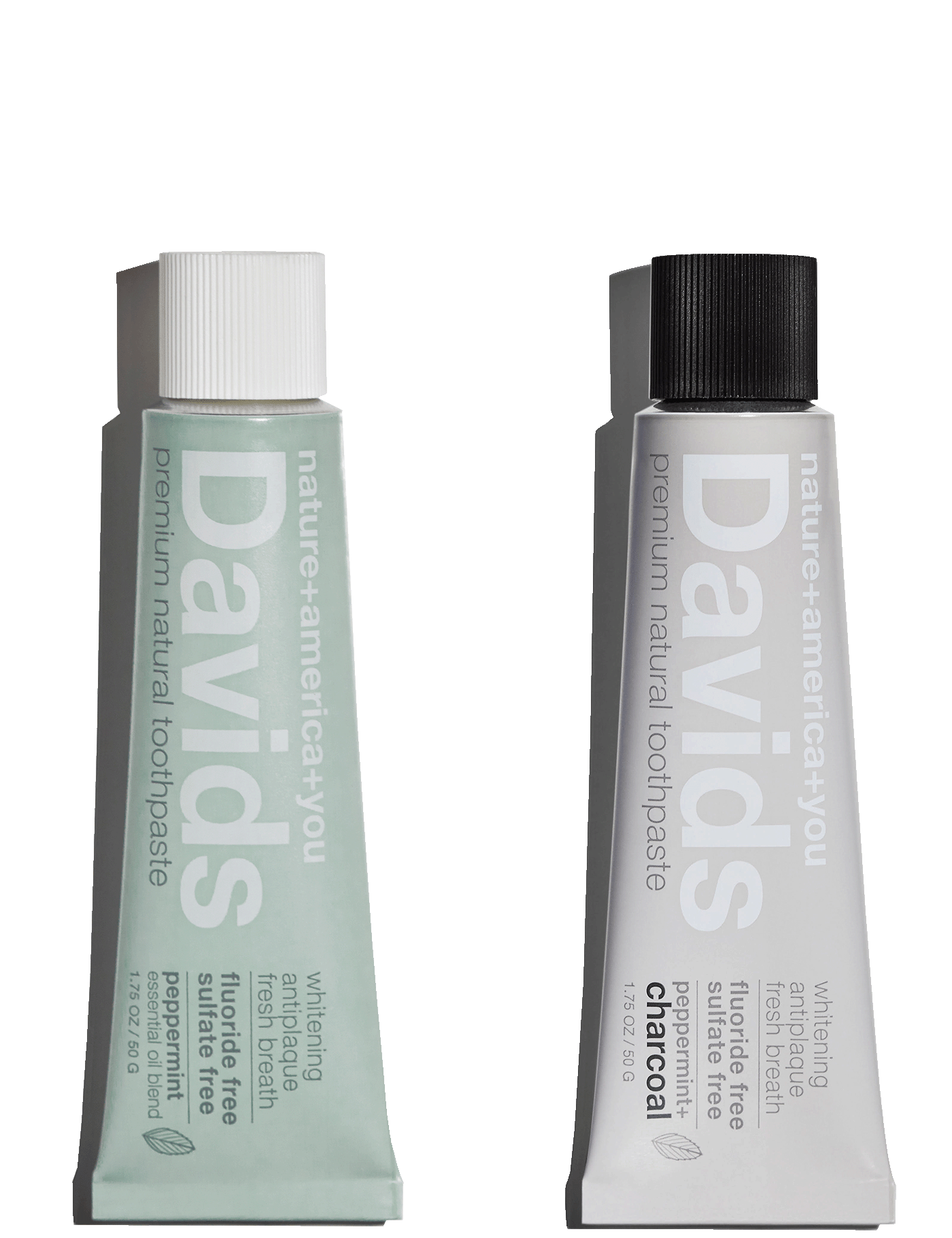 Davids travel size premium toothpaste / duo / 1.75 oz